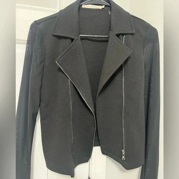 BLACK JACKET MESH SLEEVES - Picture 3 of 4